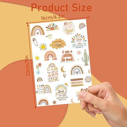 Miniatura 2 de Gameza Tatuajes temporales bohemios  Más de 208 tatuajes geniales con versículos bíblicos, tatuajes falsos para fiestas, decoraciones inspiradoras