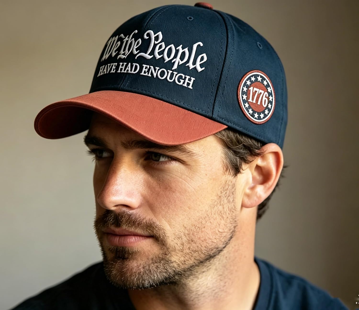 We The People Baseball Cap, Embroidered Have Had Enough 1776 Star Badge Hat for Men Women,250th Anniversary USA Caps