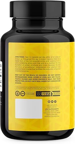 Miniatura 2 de NAC by HTLT | 600 mg de N-acetil cisteína por porción | Suplemento de apoyo hepático | (60 cápsulas)