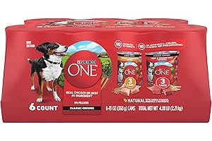 Purina ONE Classic 6-Pack Variety Pack Wet Dog Food Value Pack, 13oz...