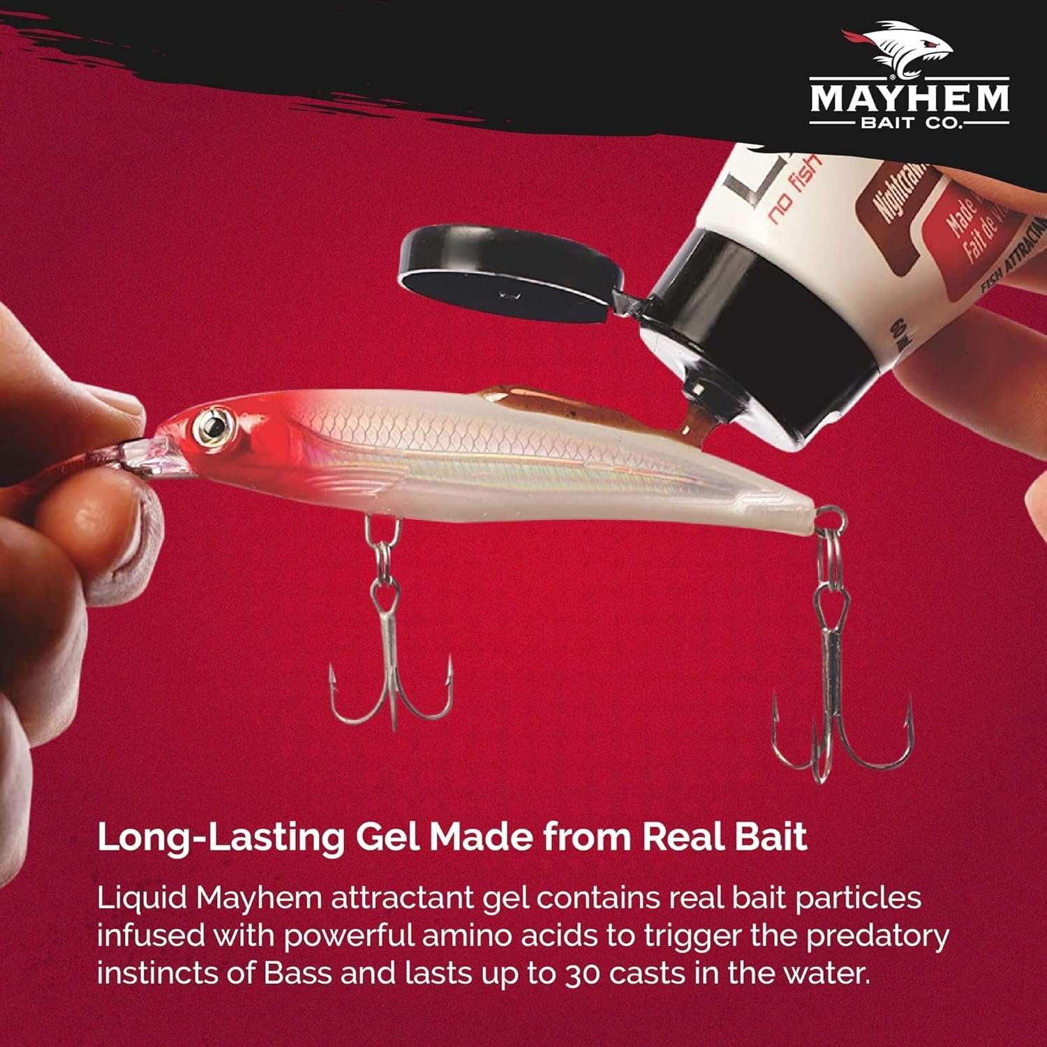 Liquid Mayhem Multi-Scent Gel Attractants Bundles – UV-Enhanced, Real Bait, Amino Acids – for All Lure Types