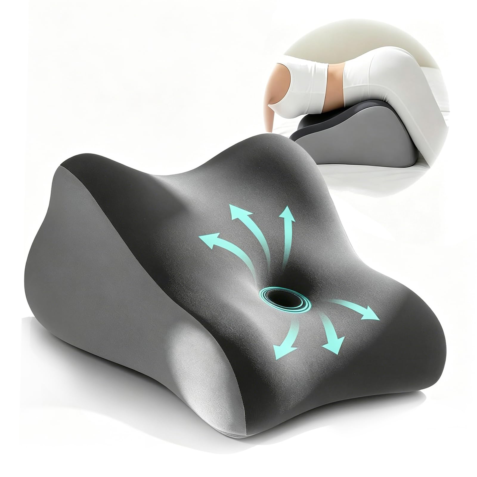 Wedge Pillow for Couples, Ergonomic - 27° Angle Couples Support Cushion for Intimate Perfect Position, Memory Foam Yoga Reading Rest for Support & Back, Ideal for All Postures Sleeping Reading Sitting