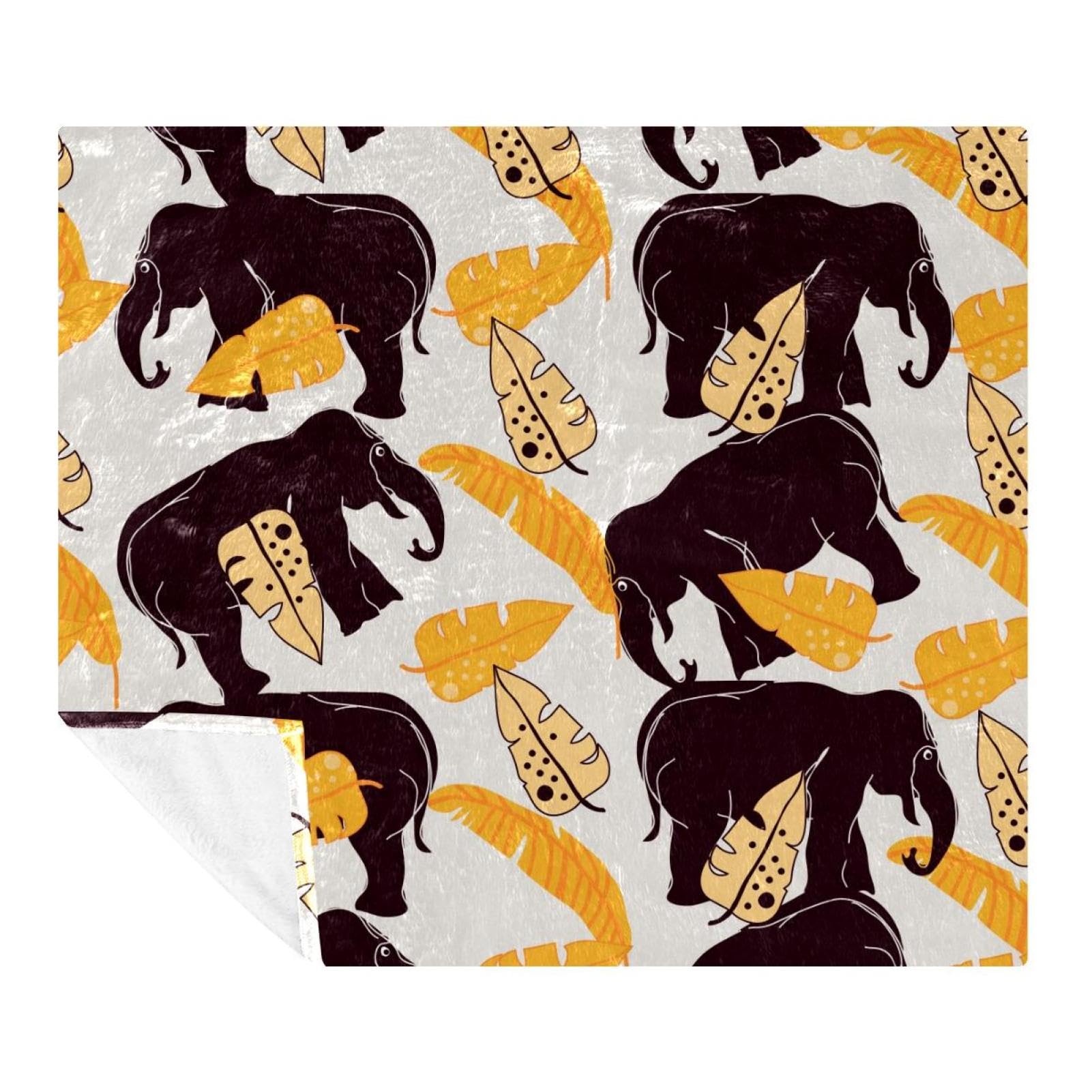 Couverture canapé et lit motif éléphant pour soirées cocooning