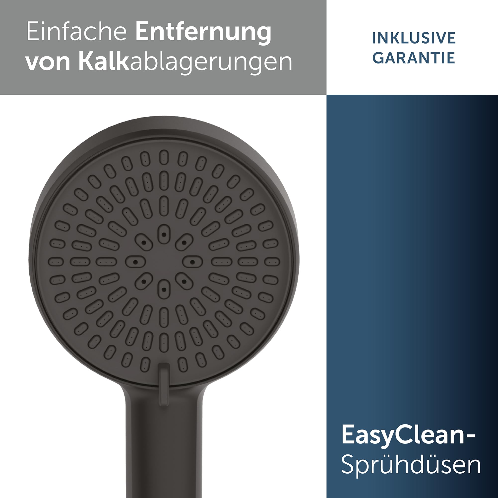 Ideal Standard Alero RENO Duschset mit 640 mm Brausestange – Schwarz Matt | Wassersparende Brausekombination mit 640 mm Stange, Brause mit zwei Strahlarten, Idealflex-Duschschlauch 1750 mm, BE178XG