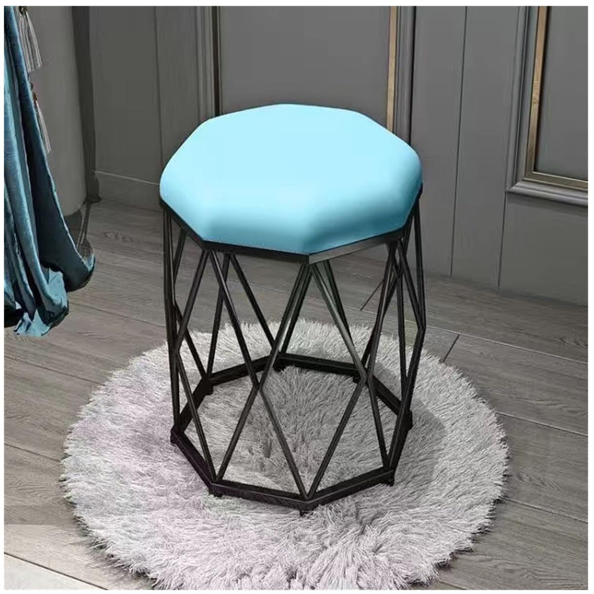 Tabouret de coiffeuse ergonomique avec assise éponge contre le mal de dos
