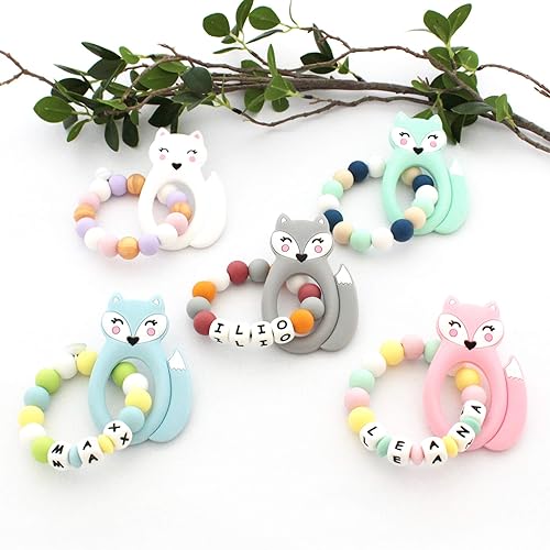 Hochet De Dentition Renard En Perles En Silicone Personnalise Avec Le Prenom De Bebe Amazon Fr Produits Handmade Hochet De Dentition Renard En Perles En Silicone Personnalise Avec Le Prenom De Bebe Amazon Fr Produits Handmade
