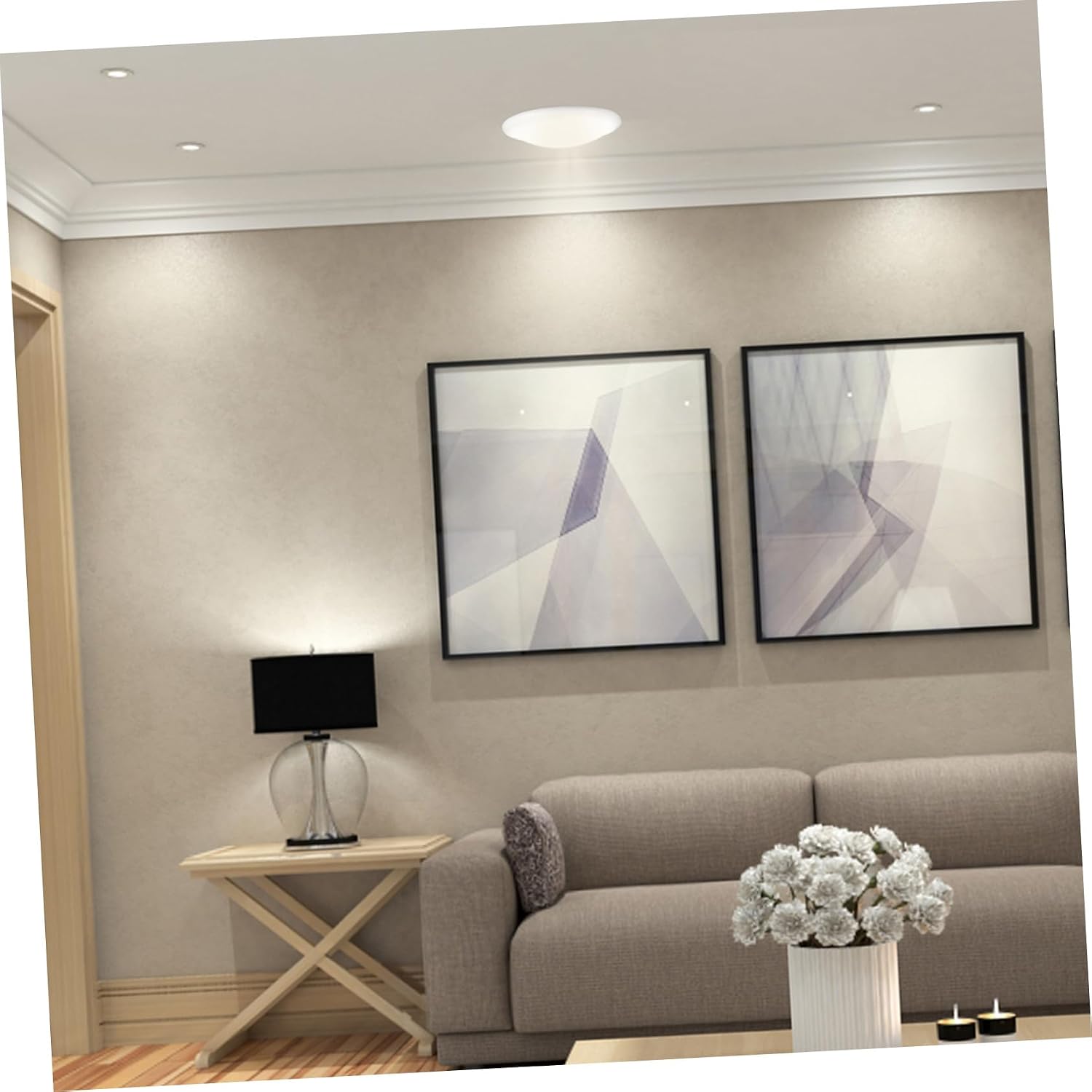 Ceiling Light Shade Replacement Modern Lampshade for Bedroom Kitchen and to Install Round Design with Diameter High Transmittance Lighting Accessory