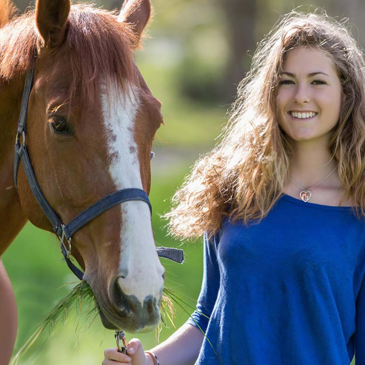 Horse Gifts for Girls Women Horse Lovers, Girl And Horse Heart Shape Pendant Necklace on Birthday Christmas Valentines Mothers Day Graduation Back to School - Image 5