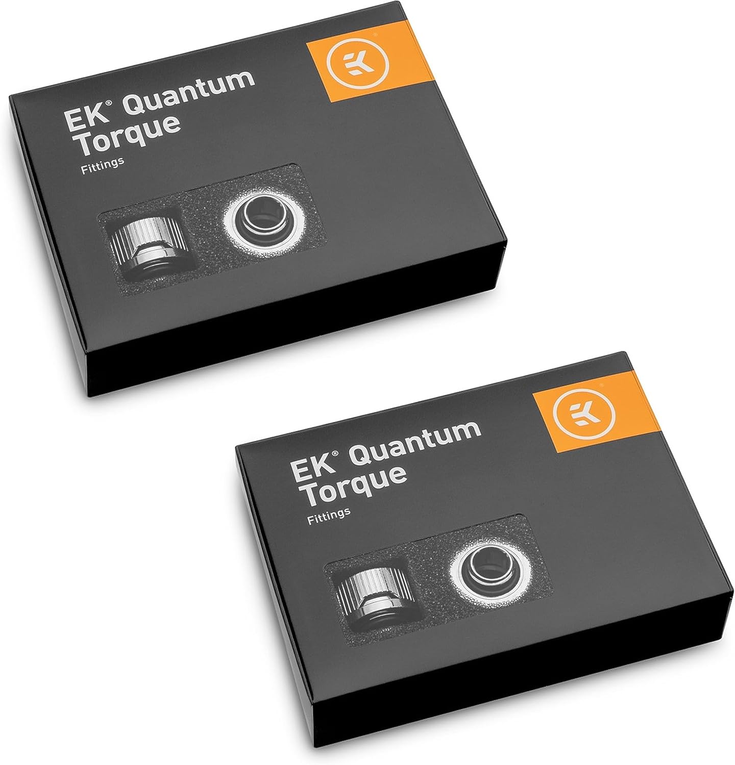 EKWB EK-Quantum Torque HDC-16 Compression Fitting for EKWB Rigid Tubing, 16mm OD, Nickel, 12-Pack