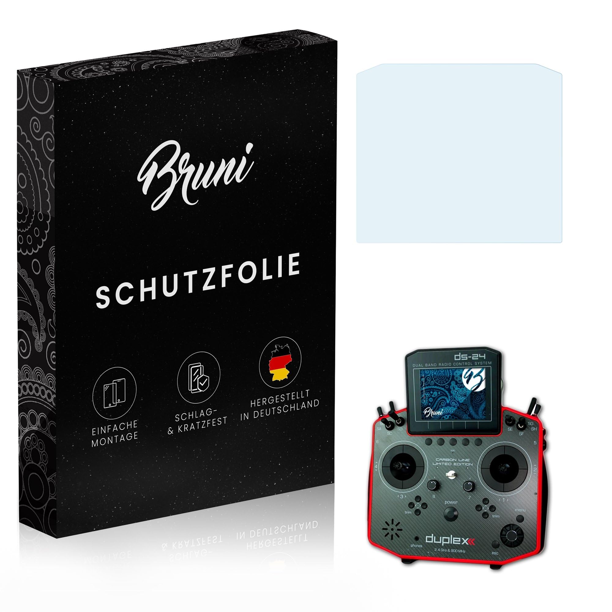 Protection Anti-rayures Protecteur D'Écran Bruni Pour Jeti Transmitter Duplex DC-24 - Film Crystal Clair - Lot De 2 Anti-rayures Jeti