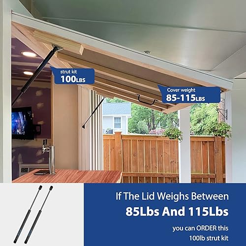 Miniatura 94 de ARANA C16-04154 - Puntales de gas de 15 pulgadas y 24 libras, para cubierta Snugtop, cubierta de cámper, piezas de repuesto para tapa de camión, 2