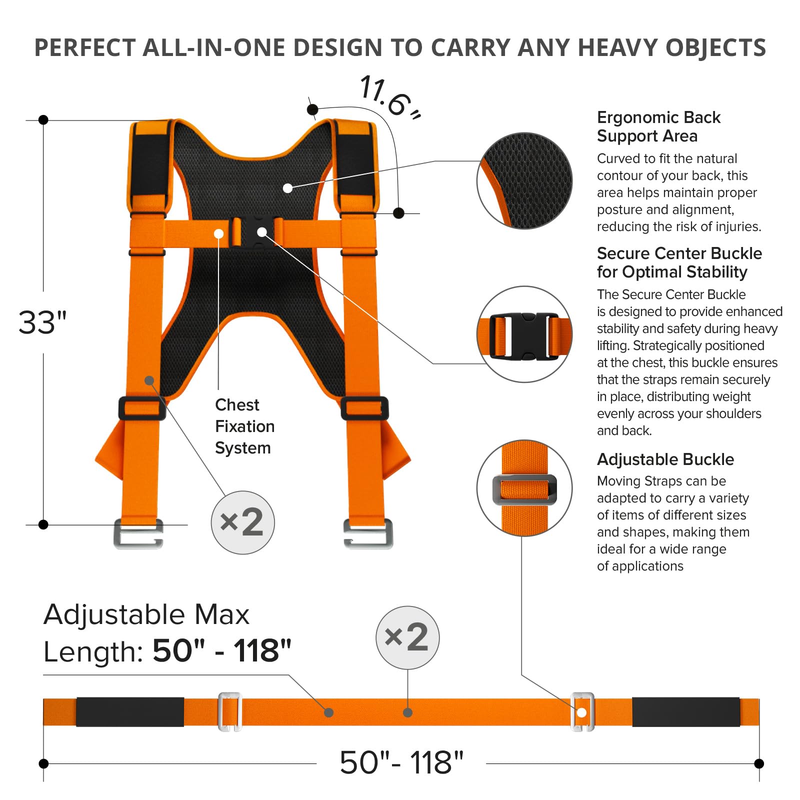X-Protector Moving Straps - Heavy Lifting Support -3 X-Protector Moving Straps - Heavy Lifting Support -3