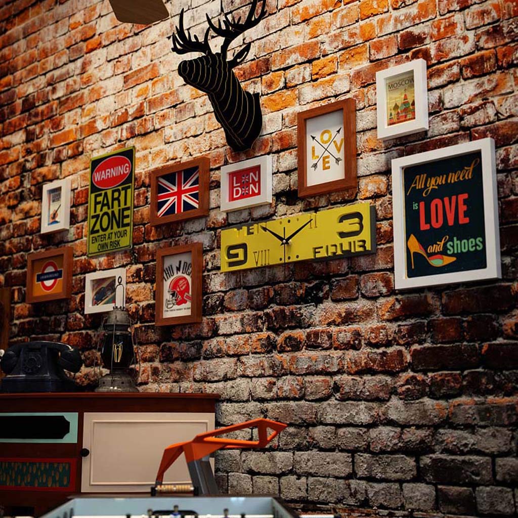 Industrial Style Photo Wall Set, Retro Photo Frame with Deer