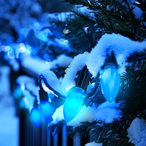 Miniatura 10 de Brightown Paquete de 25 bombillas LED C9 verdes de Navidad, bombillas LED C9 inastillables de plástico verde, repuesto para tiras de luces de