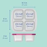 Bentgo Easyboxes 4-Compartment Snack Containers - 8-Piece Set with 4 Trays & 4 Custom-Fit Lids to Seal in Freshness - Reusable Food Storage & Meal Prep Bento BPA-Free Containers (Brights)