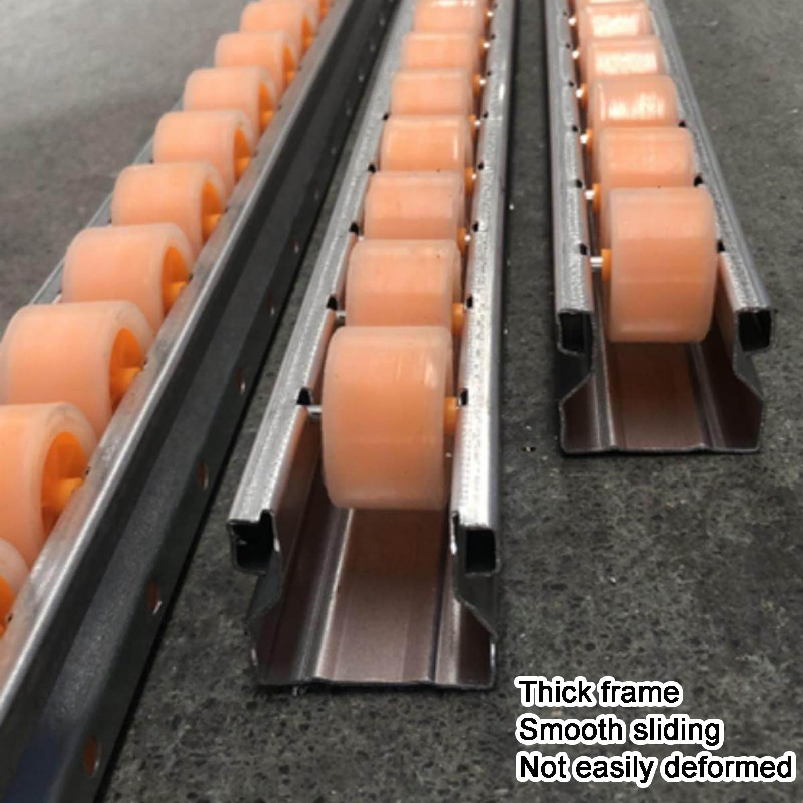 Transportador pesado con ruedas de plástico de 80 cm, ideal para descarga, flujo y manejo eficiente de materiales en soluts logísticos optimizados