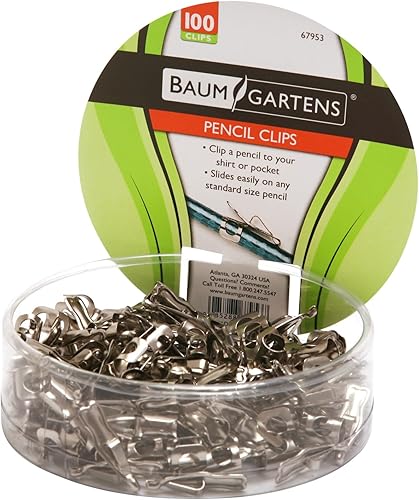 Miniatura 5 de Baumgartens Clips para lápices (100 unidades, cromados (67953)