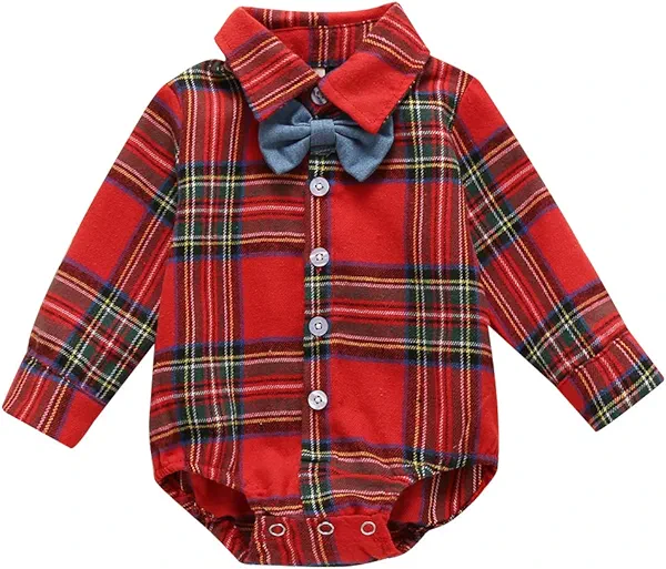 Bagilaanoe Infant Baby Boys Dress Shirt Bodysuit Formal Short Sleeve Rompers One Piece Outfits Gentlemen Clothes 3-24M