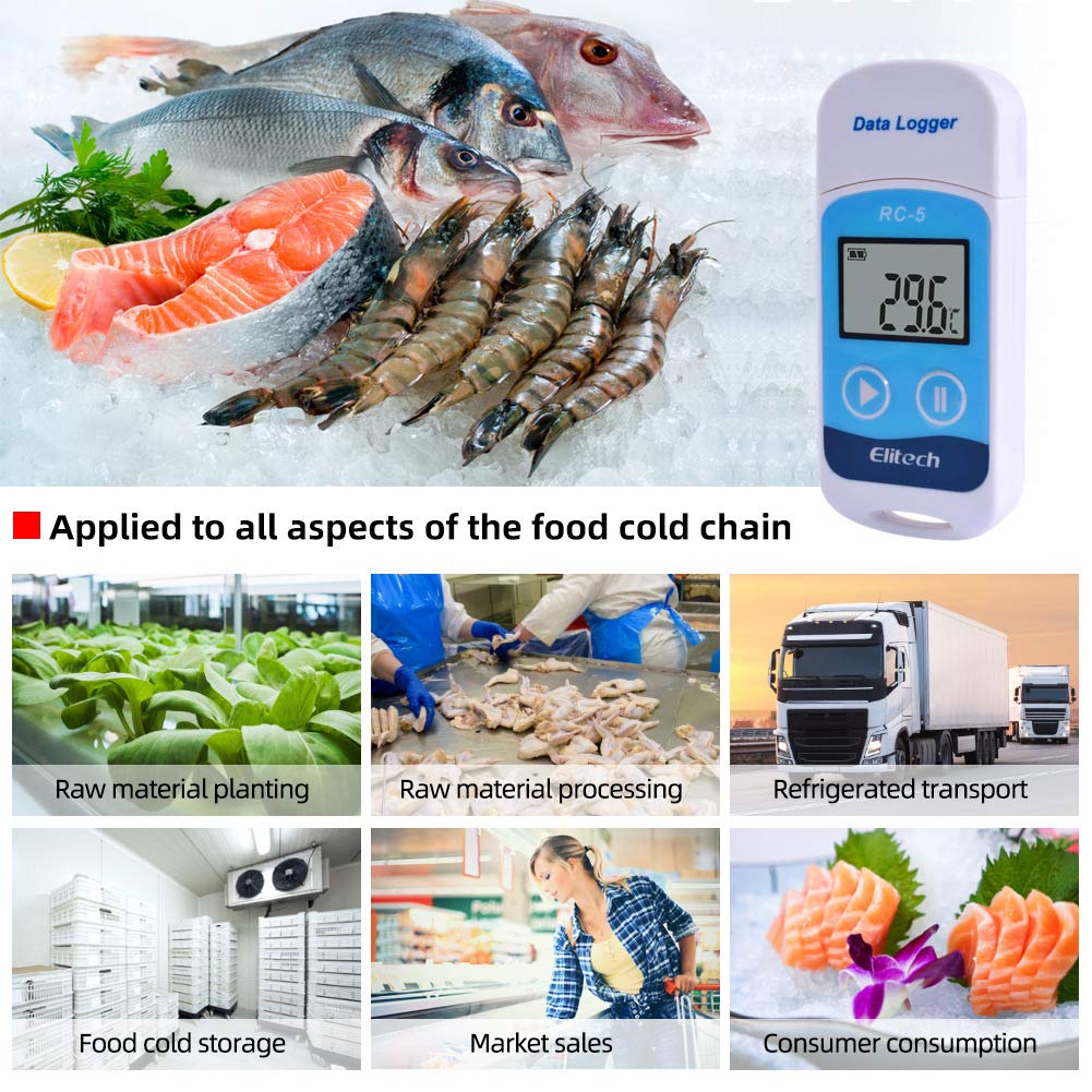 OBEST USB-Temperatur-Datenlogger RC-5 – Mini-Logger Mit Internem Sensor, IP67, 32.000 Messpunkte