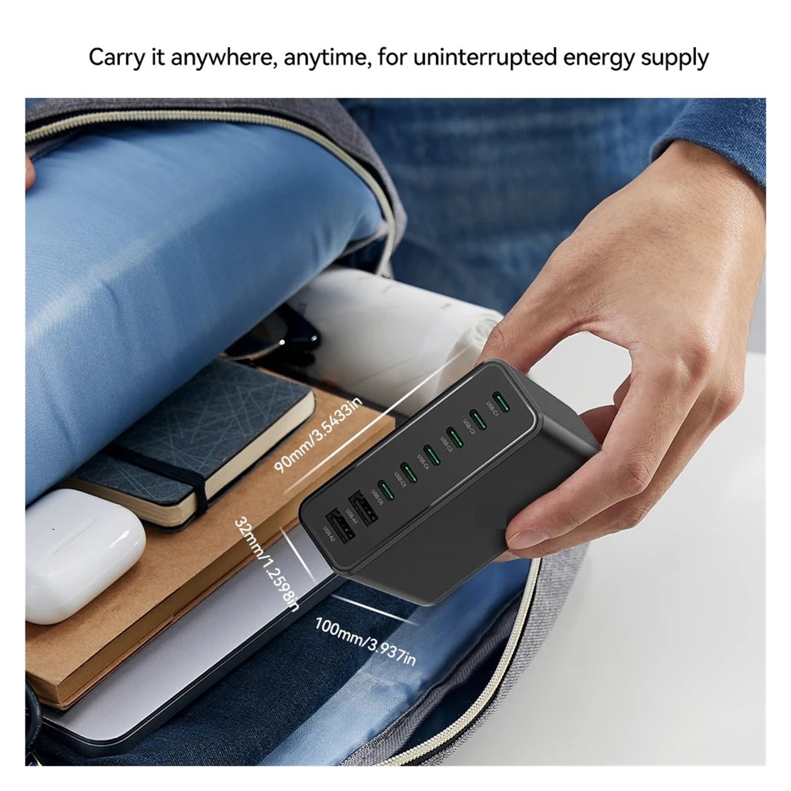 Stazione Di Ricarica Rapida Da Tavolo For Caricabatterie Ad Alta Velocità USB Tipo C PD Multiporta 8 In 1 Da 200 W Ampiamente Applicato