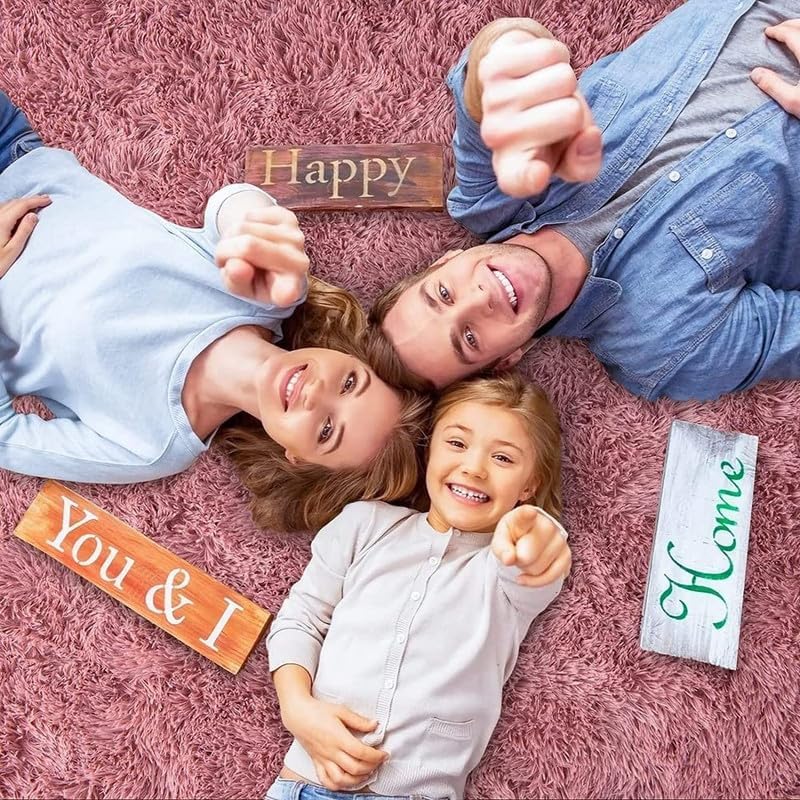 Image of Carpet for Living Room 5X7 FEET Modern Soft Shaggy Carpet Thick, Fluffy & 2 inch Pile Shag Rug for Your Kids Room, Bedroom & Livingroom (BLISH Pink)
