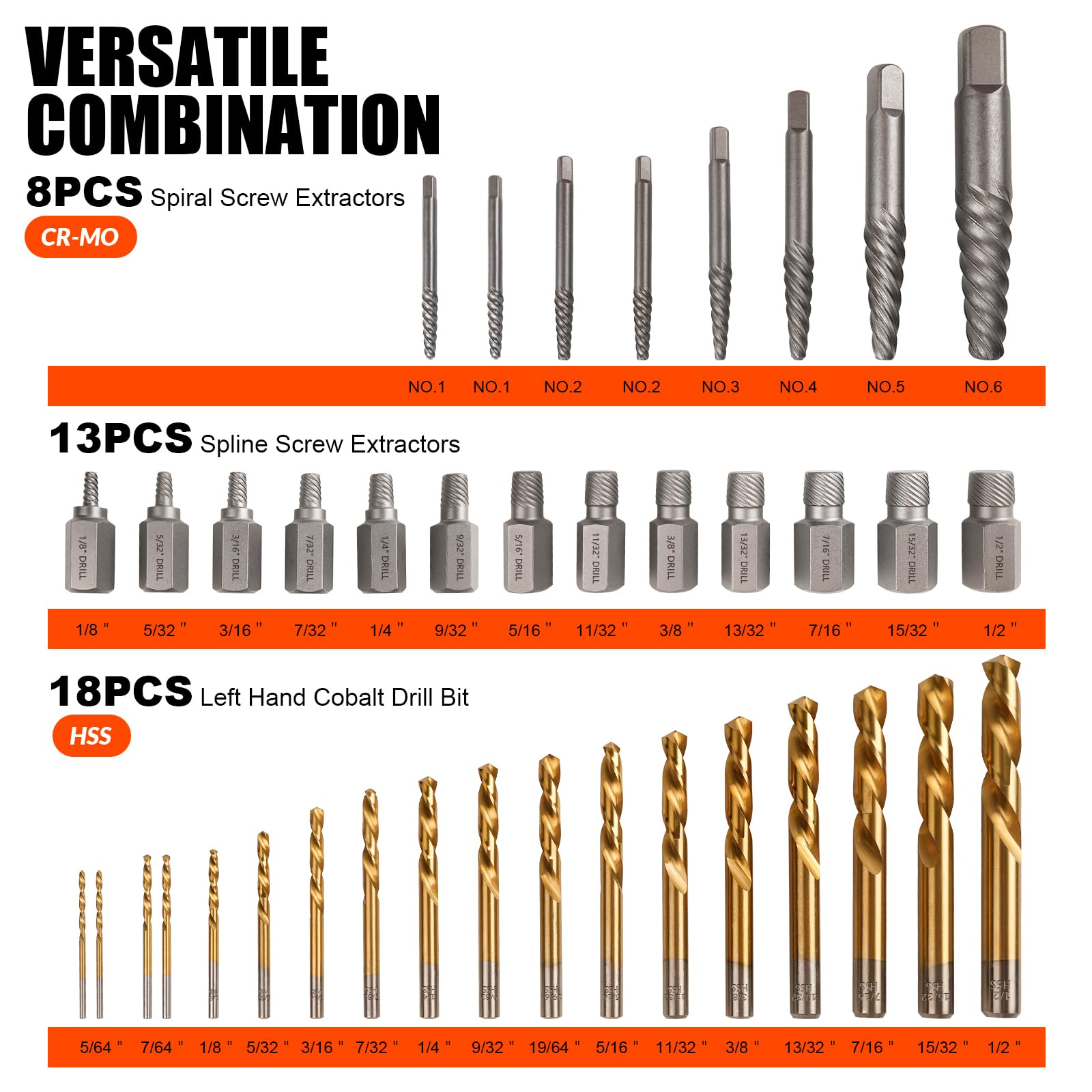 Snapklik.com : Coobeast 72pcs Bolt Extractor Kit For Mens Gift, Easy ...