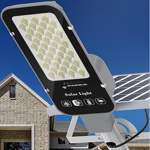 BUYTHA Luces solares de movimiento para exteriores luces de seguridad para exteriores alimentadas por energía solar IP66 impermeable LED de 5 W 800
