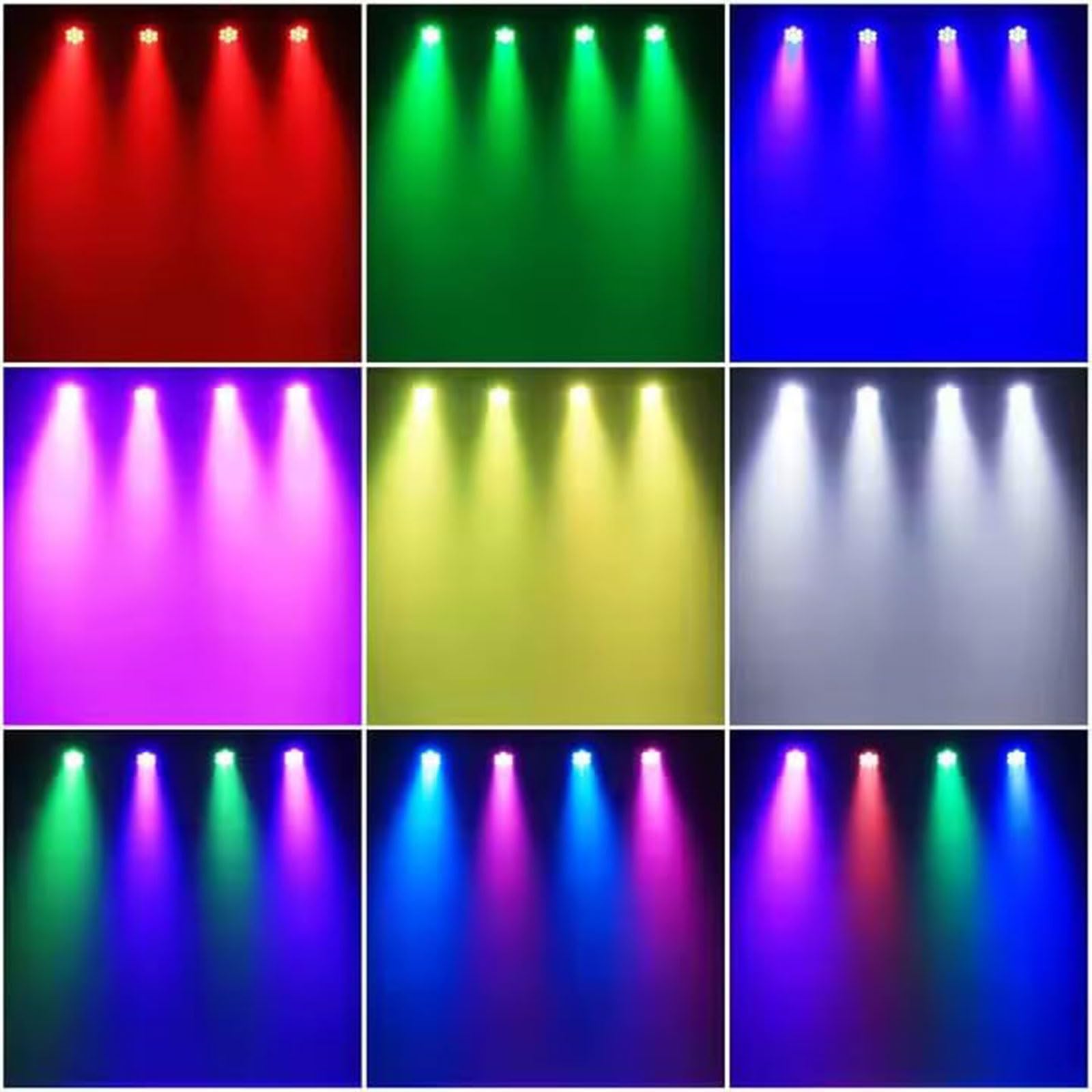 Lampa Sceniczna Led 7*30W, Reflektor Sceniczny Led 4 W 1 Z Dmx512, Sterowanie 4/8 Kanałami I 4 Trybami Sterowania, Oświetlenie Dyskotekowe Na Imprezy, Dj, Wesele, Klub, Koncert, Pokazy Barowe 7*30W