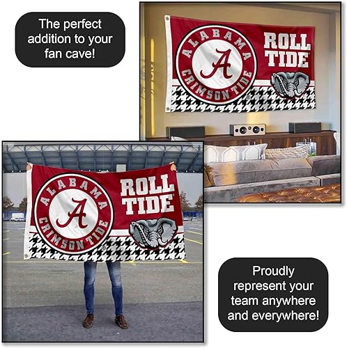 Miniatura 5 de Bandera de Alabama Crimson Tide 3x5