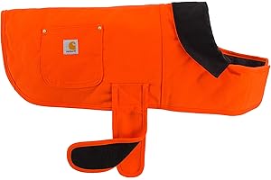 Carhartt Firm Duck Insulated Dog Chore Coat Hunter Orange/Brass, Medium