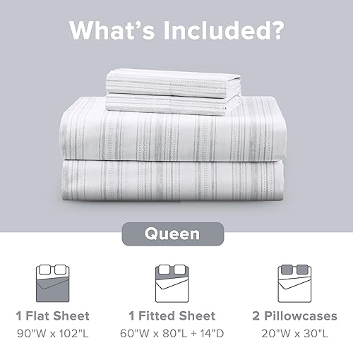 Vista 235 de Comfort Spaces - Sábanas con fundas de almohada Gris diamante