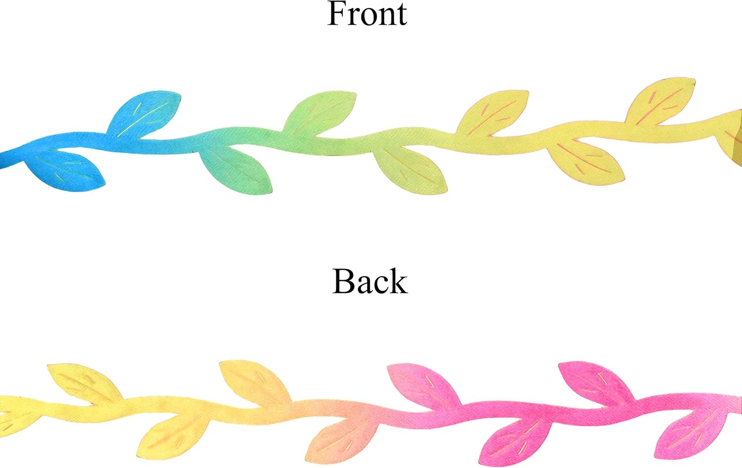 Mandala Crafts Rainbow Leaf Ribbon for Crafts, Room & Wedding Decoration image 2