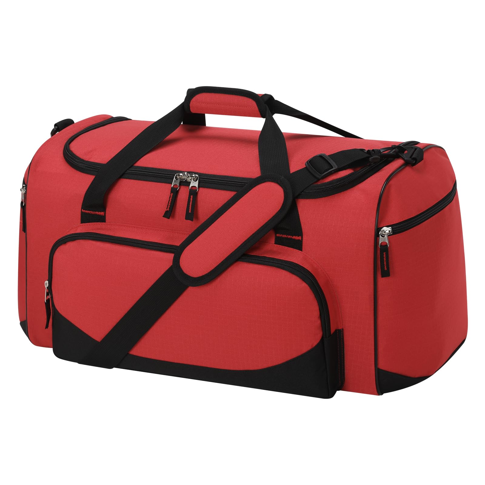 LONALIA 45L Sports Holdall Bags for Men, Gym Duffle Bag, Red