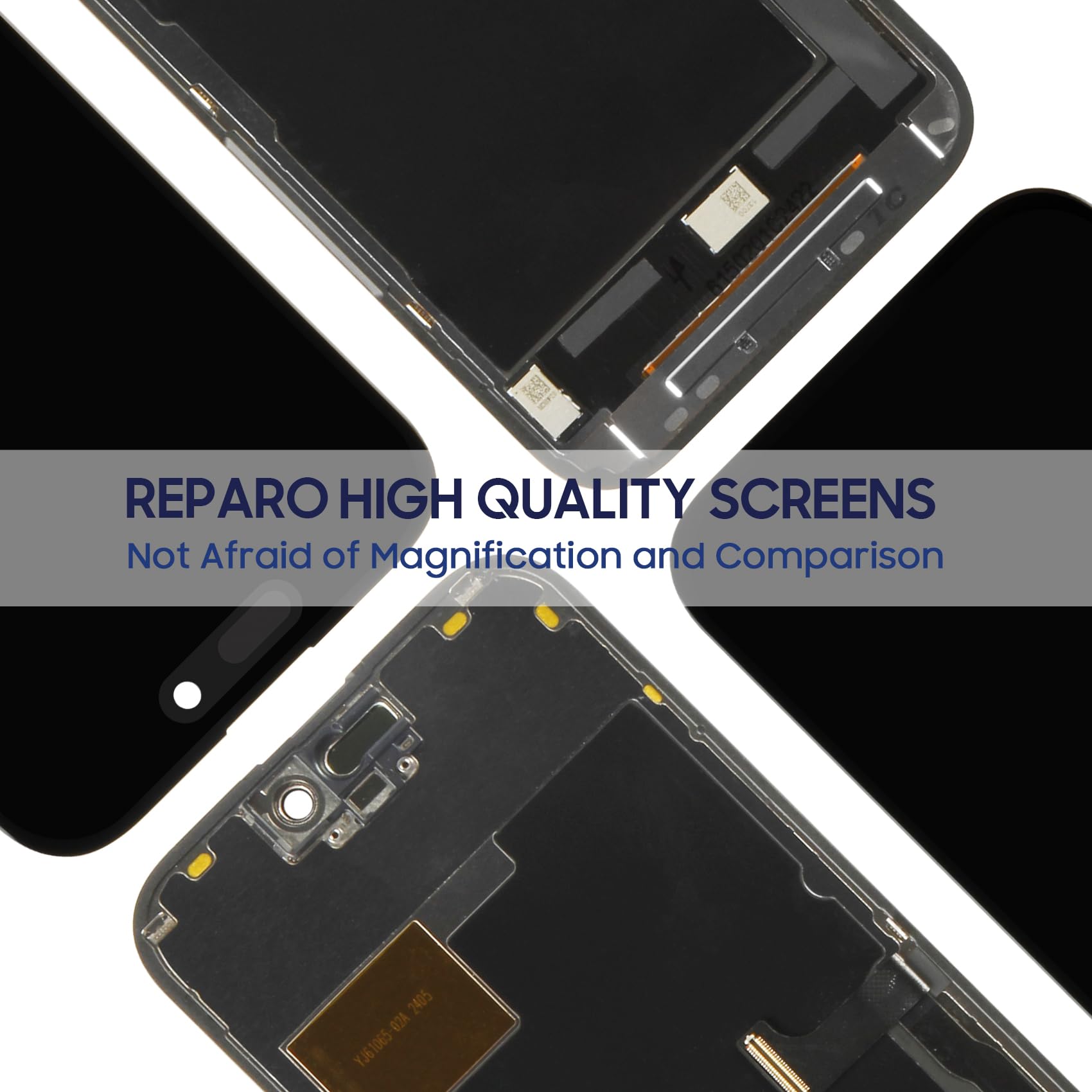 Reparo pour iPhone 15 Pro LCD Display pour iPhone 15 Pro Écran LCD 15 Pro 3D Touch Écran Tactile Numériseur A2848 A3101 A3104 A3102 Verre Full Assemblé avec Kit de Réparation (Noir,6.1")