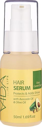 Hair Serum with Avocado & Olive Oil, 50ml, Heat Protecting, Anti-Frizz, Non-Sticky, For All Hair Types