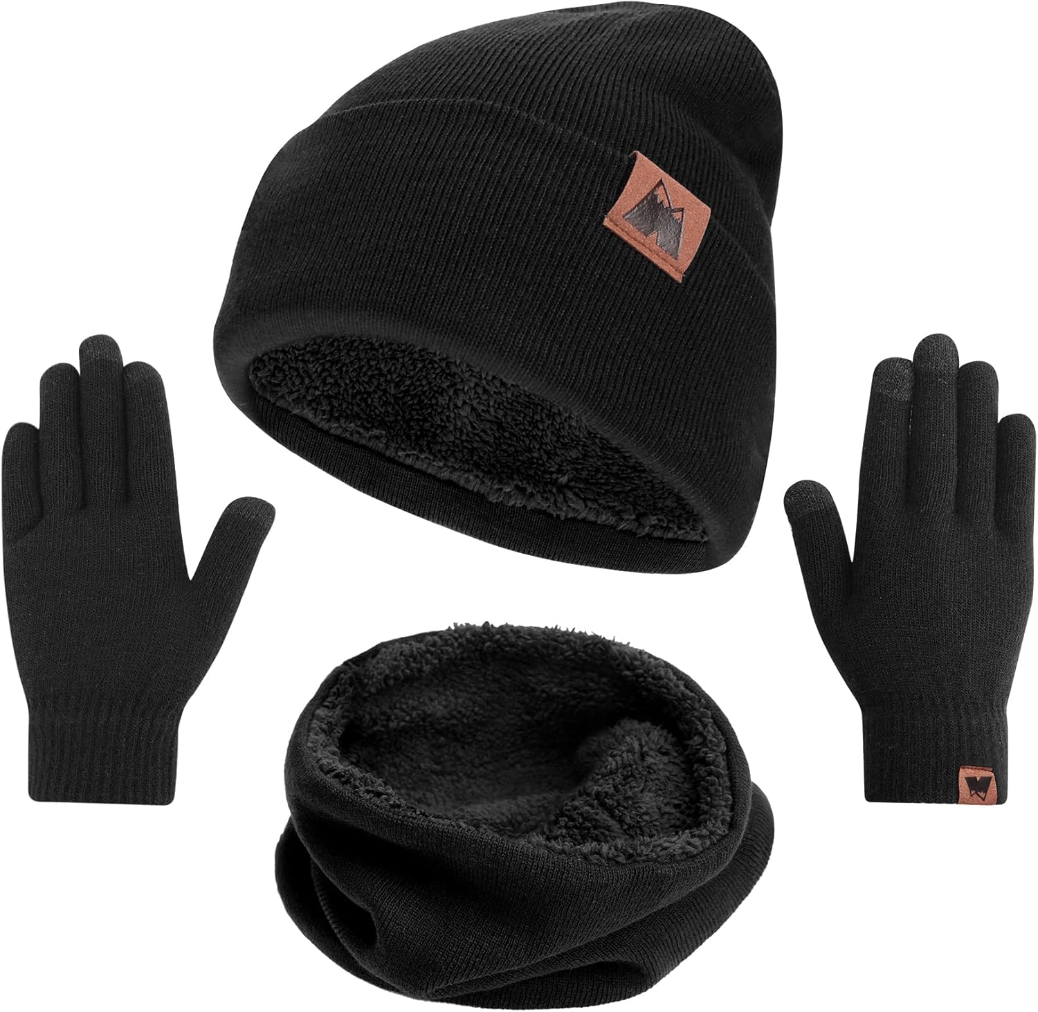 mysuntown Beanie Hat Scarf Gloves Set, Women Men Hats 3-Pieces, Fleece Lined, Touchscreen Gloves, Winter Hats for Women 2024 mysuntown Beanie Hat Scarf Gloves Set, Women Men Hats 3-Pieces, Fleece Lined, Touchscreen Gloves, Winter Hats for Women 2024