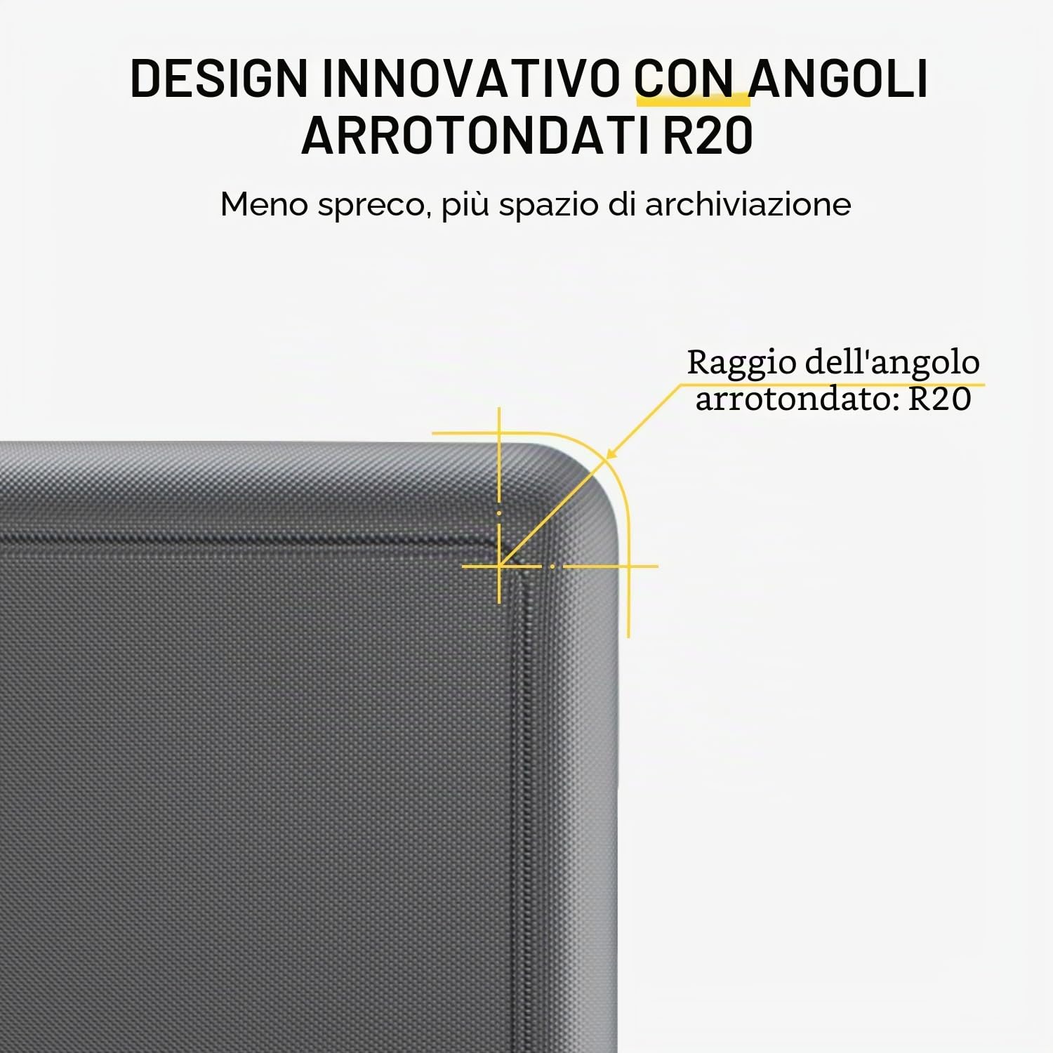 LEVEL8 Valigia Bagaglio a Mano Elegante Micro Diamante Strutturato Design Valigie Trolley Rigido Bagaglio a Mano con 4 Ruote Doppie Girevoli e Lucchetto TSA Integrato 54.5x37x23.5CM, 40L, Grigio