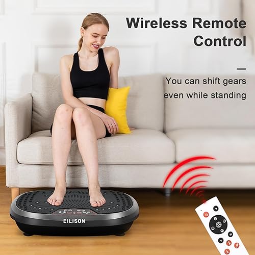 Miniatura 38 de EILISON FitMax 3D XL - Máquina de ejercicio con placa de vibración para entrenamiento de cuerpo entero con bandas de bucle, máquina de drenaje