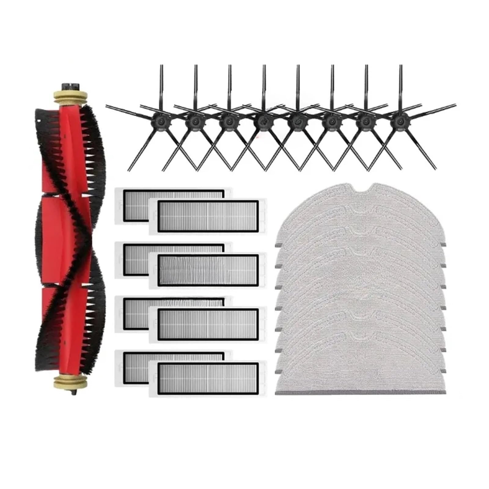 PORRSYDCD Roller Side Brush Filter Mop Accessories，Compatible With Roborock S5, S5 Max, S6 MaxV, S6 Pure, E4, E5, S51, S52, S55 Parts(Set C)