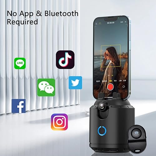 Miniatura 5 de Soporte de teléfono de seguimiento automático, trípode de seguimiento automático de 360, soporte inteligente de disparo Korecase de dos ejes con