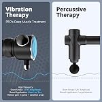 HYAKO R1 Pro Therapy Massager- Professional Handheld Deep Tissue Vibration Massager for Muscle Knots, Fascial limitation & Treats Sensitive Areas | Pressure Point Massage Tool (Upgraded)-Blue