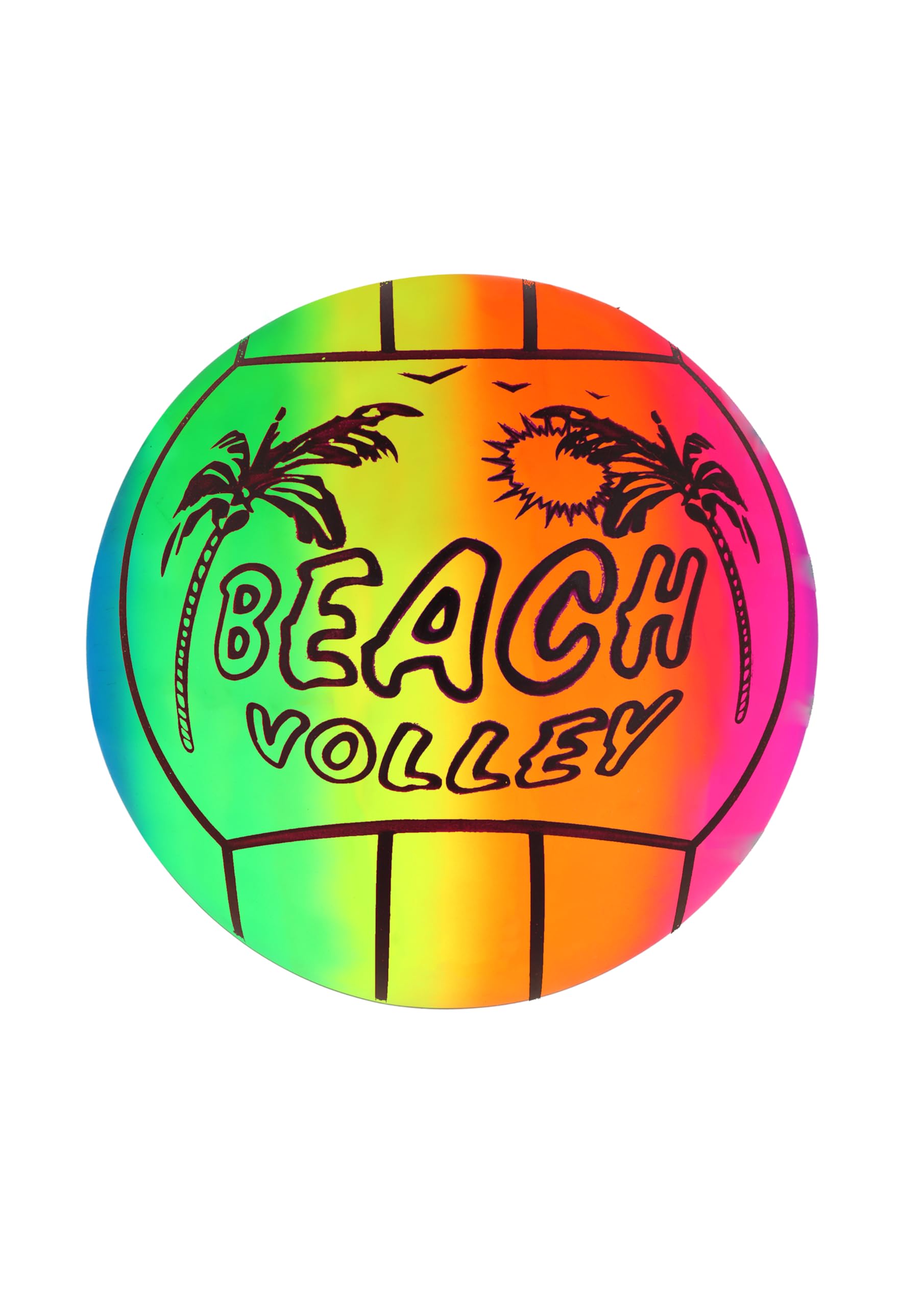 HENBRANDT Rainbow Beach Volleyball 23cm PVC Inflatable Sports Ball - Ideal for Pool Beach Outdoor Games Parties Summer Activities Kids Adults