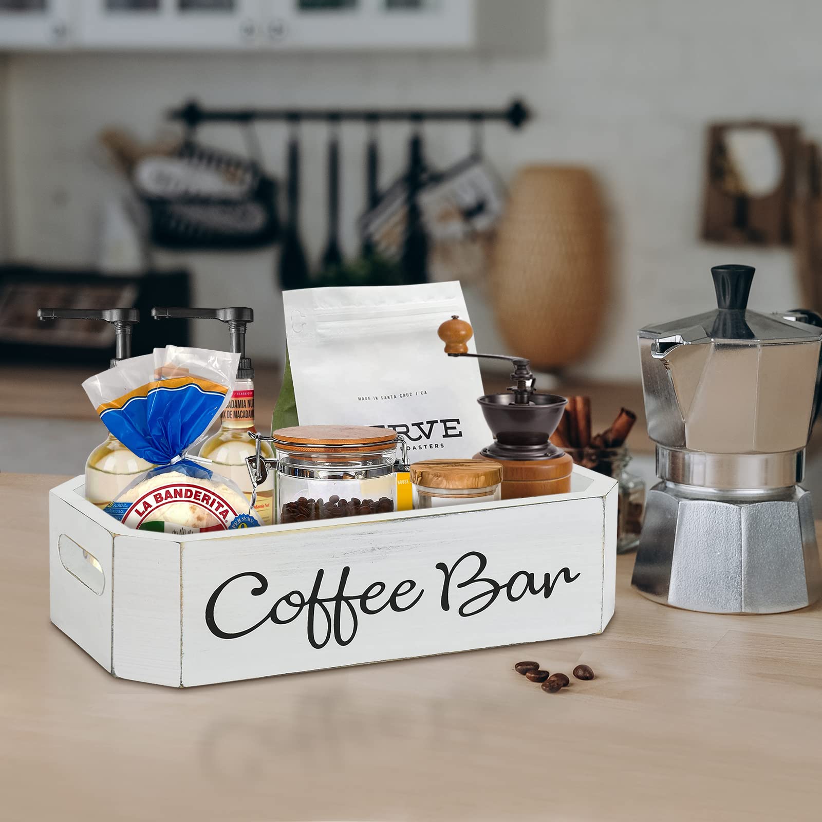 Coffee Station Organizer, Countertop Coffee Bar Accessories and Storage ...