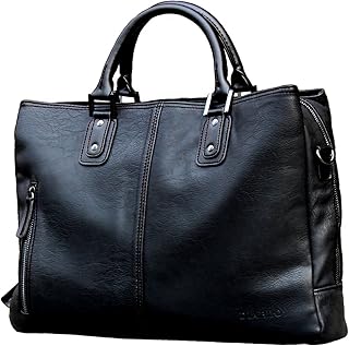 Diablo KA-2100 Men's Business Bag, Large Capacity, Cowhide Leather, 2-Way Shoulder Bag
