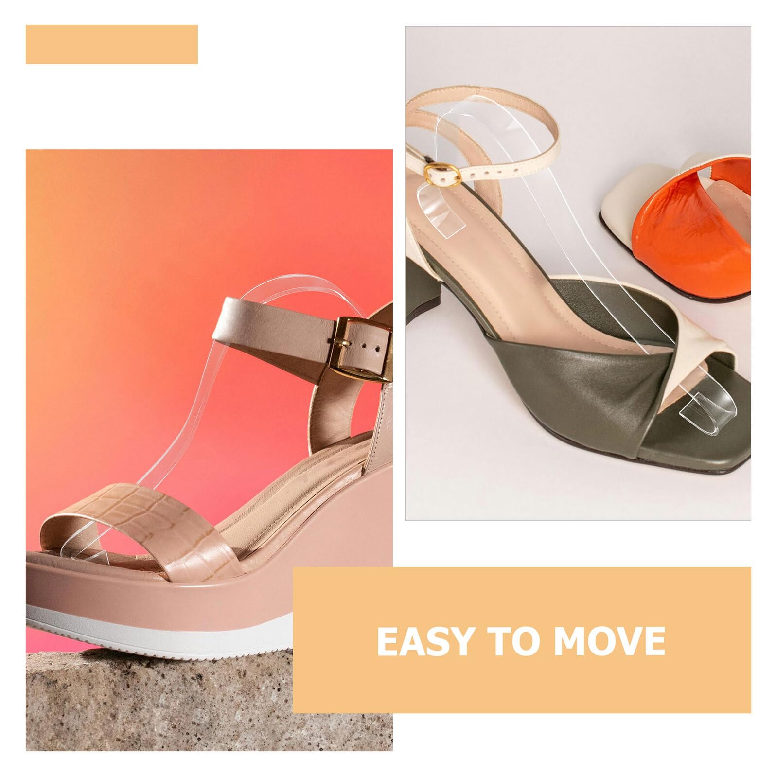 Soporte Acrílico Transparente para Zapatos 20 Piezas Organizador de Zapatería