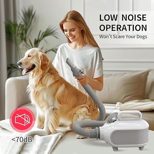 Miniatura 4 de SISIGAD Kit de aseo para perros, aseo de perros y aspiradora de pelo de bajo ruido, cortaúñas profesional, 7 herramientas de aseo para mascotas,