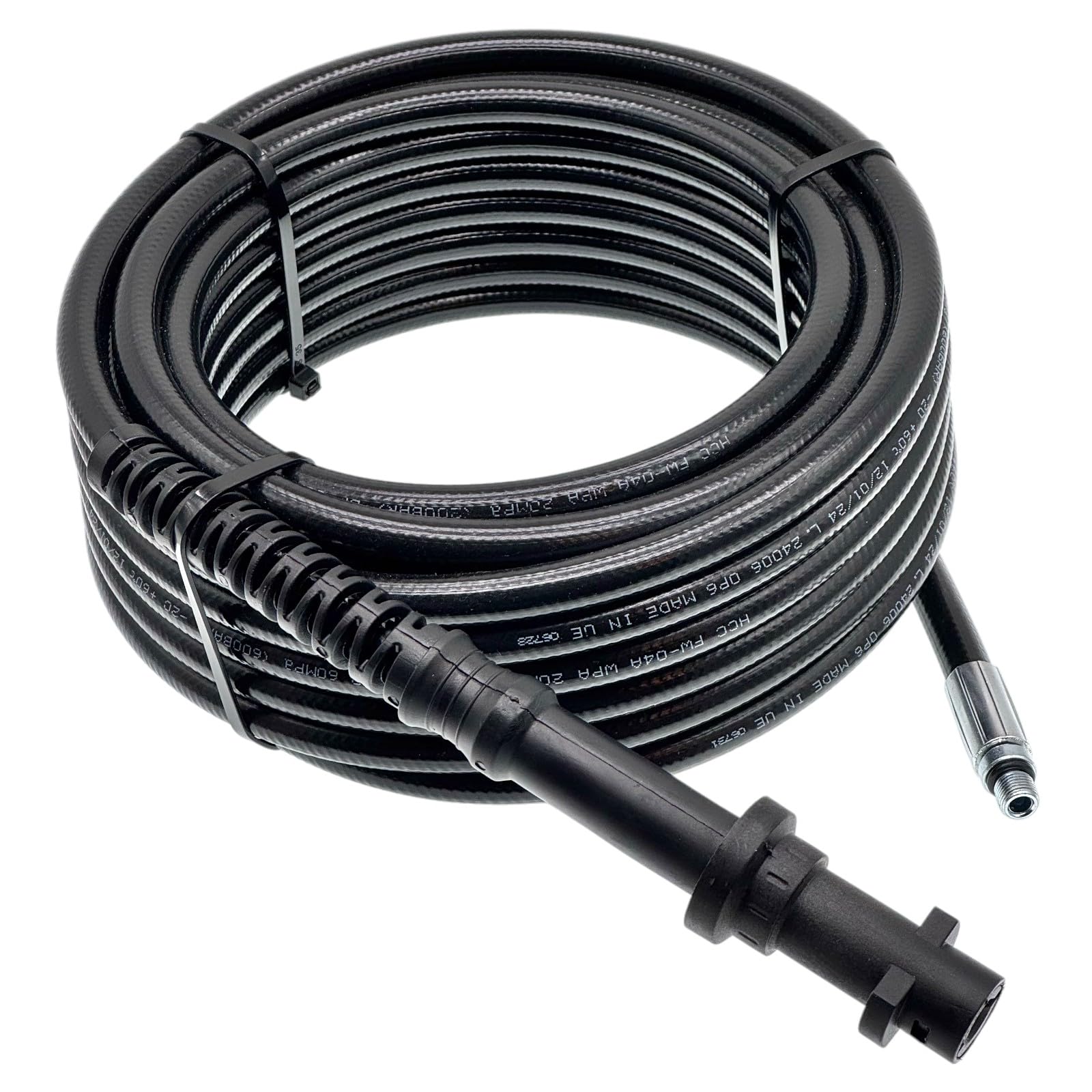 Tuyau haute pression de 3 à 100 mètres - Pour nettoyeur haute pression - Convient pour LAVOR & Kärcher K-Series - pour déboucher et nettoyer les canalisations Tuyau de nettoyage de canalisations (9