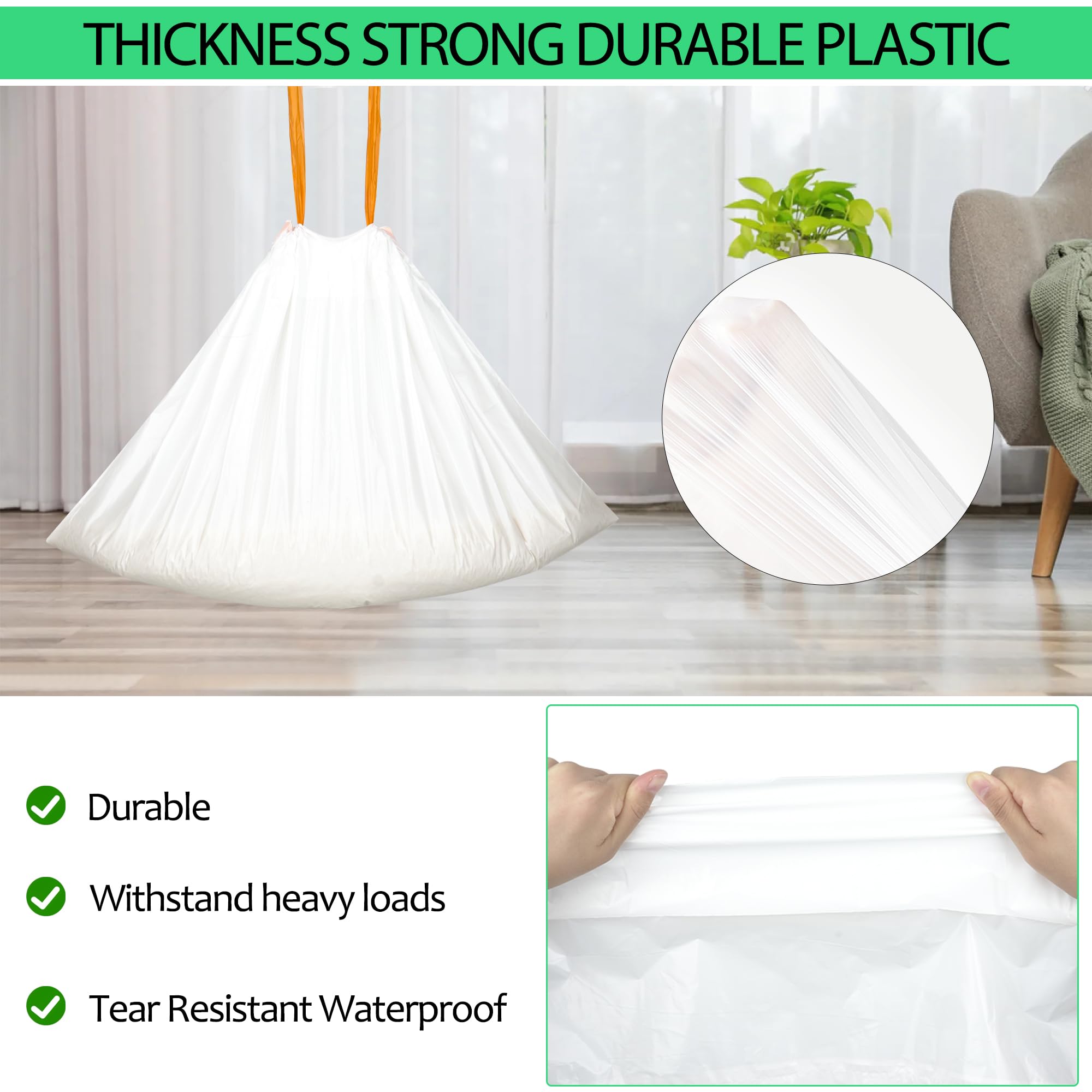 120 bolsas de basura para gatos de 18 x 12.6 pulgadas y bolsas de basura reemplazadas para caja de arena para gatos MW-SC01, bolsas gruesas y resistentes de repuesto para cajones de residuos para caja