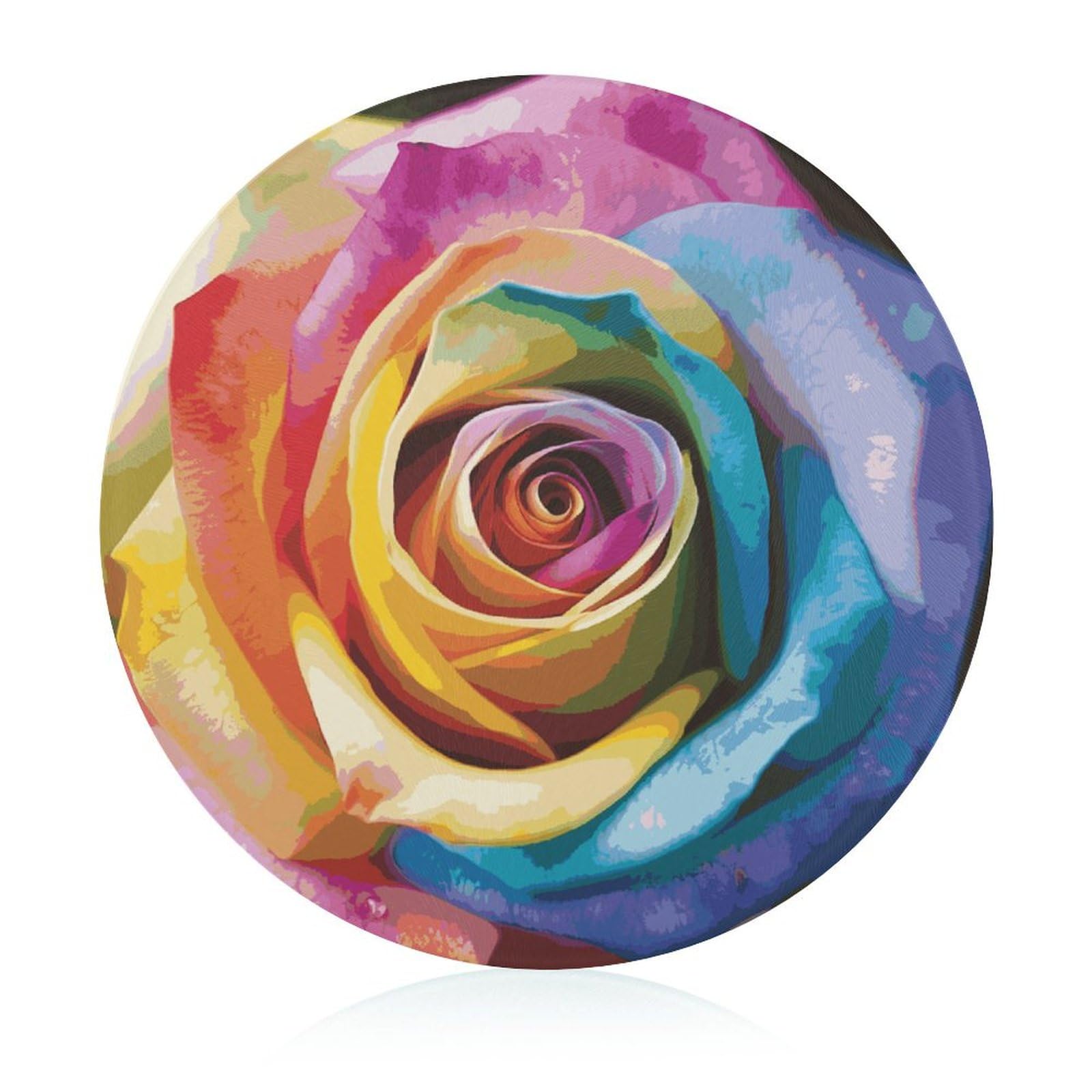 Planche à découper en verre rose arc-en-ciel pour vos apéritifs et repas
