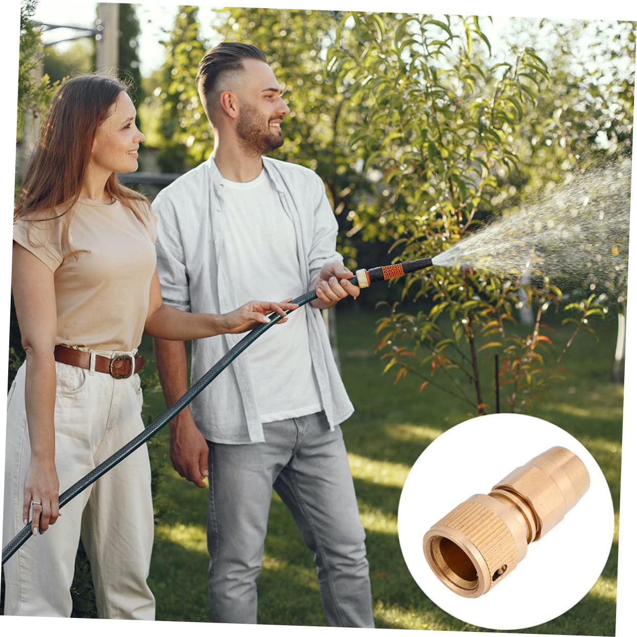4pièces Raccord Fileté Laiton pour Tuyau Arrosage Connecteur Rapide Adaptateur pour Tuyaux Et Robinets